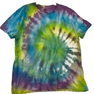 Beverly Hills Polo Club Men’s Medium Tie-Dye T-Shirt Multicolor Spiral
